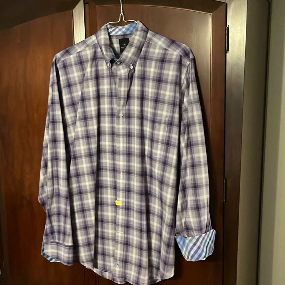 Taylorbird Mens Size XL Button Down Shirt‎ Long Sleeve Casual purple